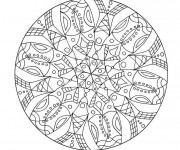 Coloriage Adulte mandala Fleur Difficile