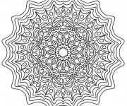 Coloriage Les Fleurs Mandalas stylis&eacute;