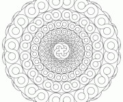 Coloriage et dessins gratuit Mandala Difficile Infinité à imprimer