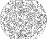 Coloriage et dessins gratuit Mandala Difficile sur ordinateur à imprimer