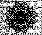 Coloriage Mandala Fleur Art en noir