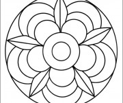 Coloriage Mandala Fleur couleur