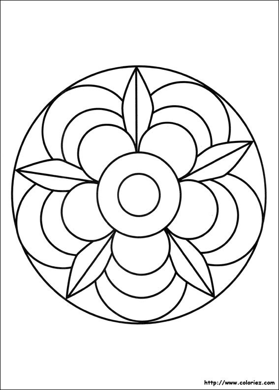 Coloriage Mandala Fleur Couleur Dessin Gratuit à Imprimer