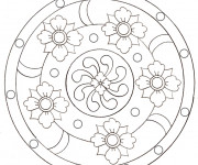 Coloriage Mandala Fleuri pour Adulte