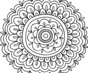 Coloriage Mandalas Fleurs adorable