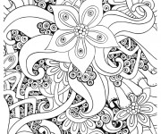 Coloriage Mandalas Fleurs Anti-Stress