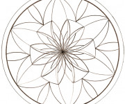 Coloriage Mandalas Fleurs au crayon