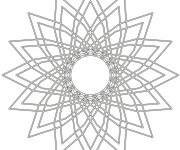 Coloriage Mandalas Fleurs couleur facile