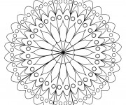 Coloriage Mandalas Fleurs en ligne