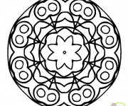 Coloriage Mandalas Fleurs pour adulte