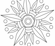 Coloriage Mandalas Fleurs simplifi&eacute;