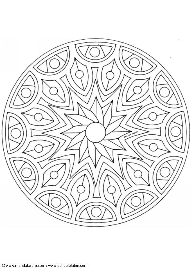 Coloriage Mandalas gratuit à imprimer