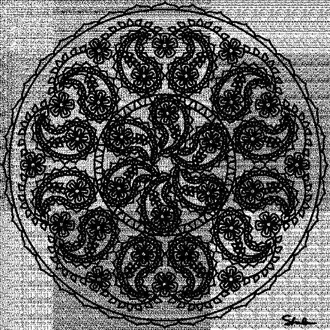 Coloriage et dessins gratuits Adulte Mandala en noir à imprimer