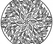 Coloriage et dessins gratuit Arbre Mandala Difficile à imprimer