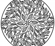 Coloriage et dessins gratuit Arbre Mandala Difficile à imprimer