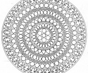 Coloriage D&eacute;coration Mandala adulte