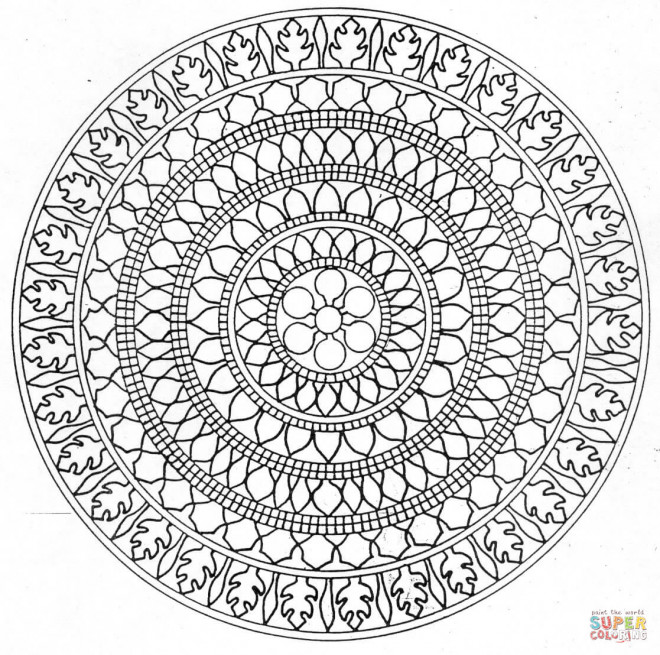 Coloriage et dessins gratuits Décoration Mandala adulte à imprimer