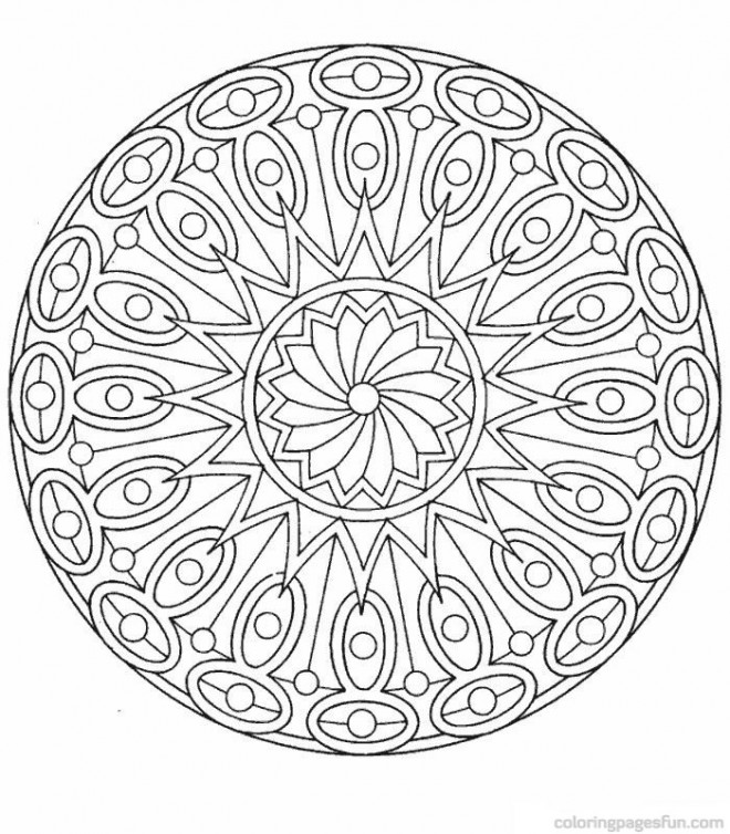 Coloriage et dessins gratuits Mandala Art stylisé à imprimer