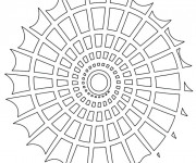 Coloriage et dessins gratuit Mandala Coquillage En Ligne à imprimer
