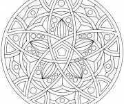 Coloriage Mandala difficile &agrave; d&eacute;corer