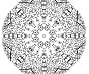 Coloriage et dessins gratuit Mandala Difficile à télécharger à imprimer