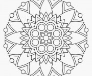 Coloriage Mandala en couleur