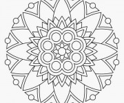 Coloriage Mandala en couleur