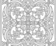 Coloriage Mandala en noir et blanc