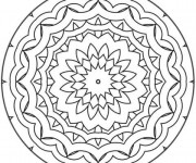 Coloriage et dessins gratuit Mandala Facile adorable à imprimer