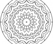 Coloriage et dessins gratuit Mandala Facile adorable à imprimer