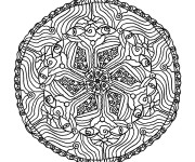 Coloriage Mandala Fleurs et Yeux