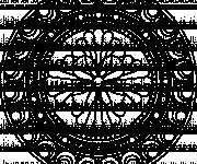 Coloriage Mandala hiver en noir et blanc