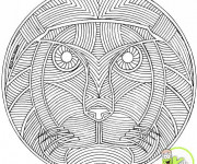 Coloriage Mandala Lion