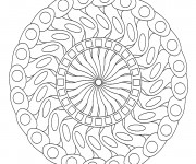 Coloriage et dessins gratuit Mandala Pétales En Ligne à imprimer