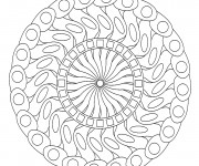 Coloriage et dessins gratuit Mandala Pétales En Ligne à imprimer