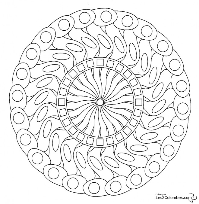 Coloriage et dessins gratuits Mandala Pétales En Ligne à imprimer
