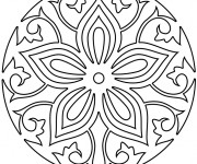 Coloriage Mandala Rose