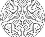 Coloriage Mandala Rose