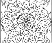 Coloriage et dessins gratuit Mandala simple à imprimer