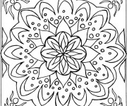 Coloriage et dessins gratuit Mandala simple à imprimer