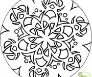 Coloriage Mandala simplifi&eacute;