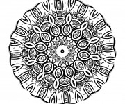 Coloriage et dessins gratuit Mandala vecteur à imprimer