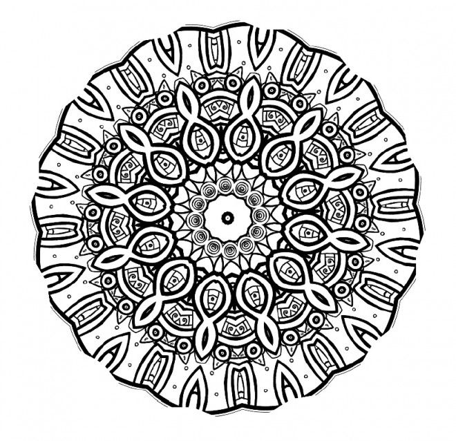 Coloriage Mandala Vecteur Dessin Gratuit à Imprimer