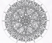 Coloriage Mandalas Silhouette