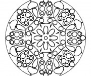 Coloriage Mandalas stylisé