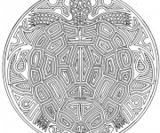 Coloriage Mandalas Tortue