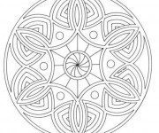 Coloriage Tableau Mandala facile