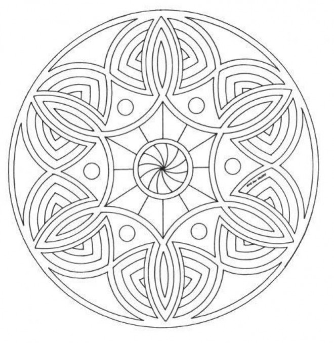 Coloriage et dessins gratuits Tableau Mandala facile à imprimer