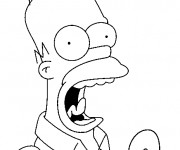 Coloriage Homer Mange humoristique