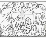 Coloriage Jésus Manger maternelle